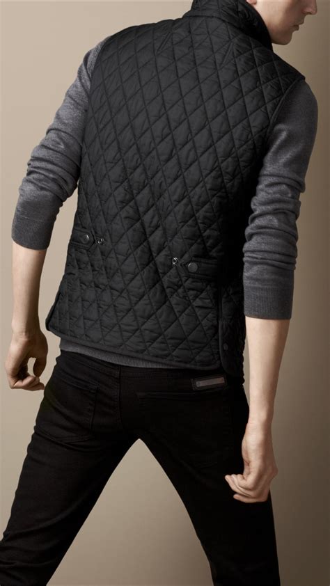 burberry gilet men's|burberry quilted gilet black.